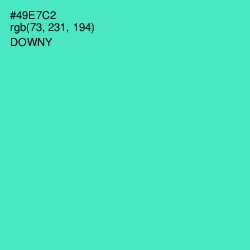 #49E7C2 - Downy Color Image