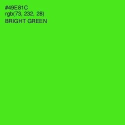 #49E81C - Bright Green Color Image