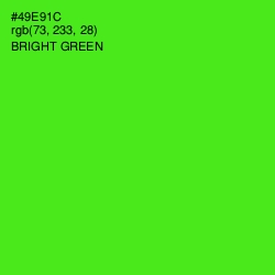 #49E91C - Bright Green Color Image