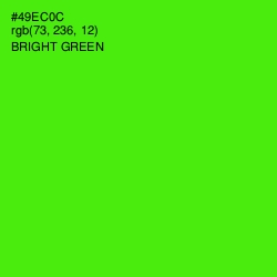 #49EC0C - Bright Green Color Image