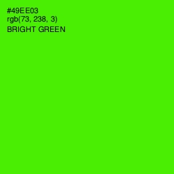 #49EE03 - Bright Green Color Image