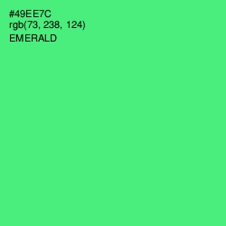 #49EE7C - Emerald Color Image