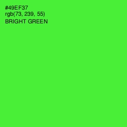 #49EF37 - Bright Green Color Image