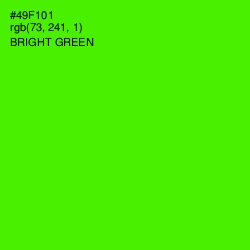 #49F101 - Bright Green Color Image