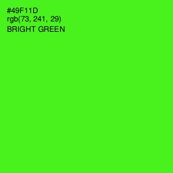 #49F11D - Bright Green Color Image