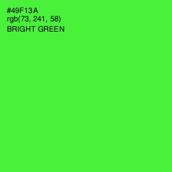 #49F13A - Bright Green Color Image