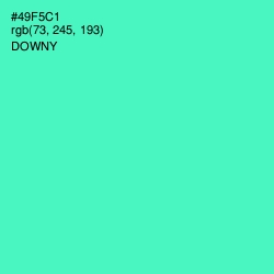 #49F5C1 - Downy Color Image