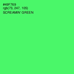 #49F769 - Screamin' Green Color Image