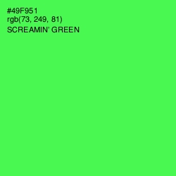 #49F951 - Screamin' Green Color Image
