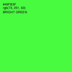 #49FB3F - Bright Green Color Image