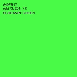 #49FB47 - Screamin' Green Color Image