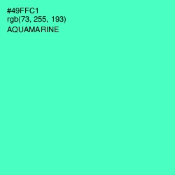 #49FFC1 - Aquamarine Color Image