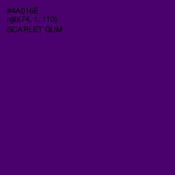 #4A016E - Scarlet Gum Color Image