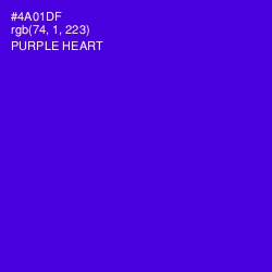 #4A01DF - Purple Heart Color Image