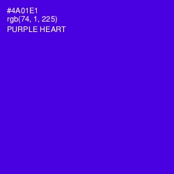 #4A01E1 - Purple Heart Color Image