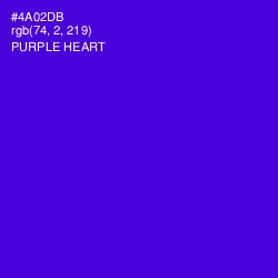 #4A02DB - Purple Heart Color Image