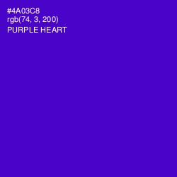 #4A03C8 - Purple Heart Color Image