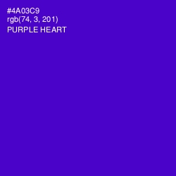 #4A03C9 - Purple Heart Color Image