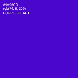 #4A06CD - Purple Heart Color Image