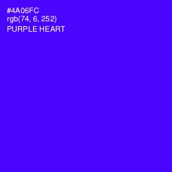 #4A06FC - Purple Heart Color Image