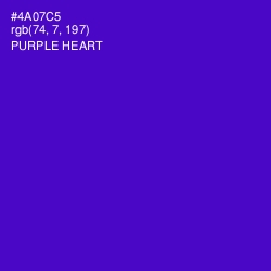 #4A07C5 - Purple Heart Color Image
