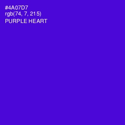 #4A07D7 - Purple Heart Color Image