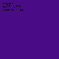 #4A0B87 - Pigment Indigo Color Image