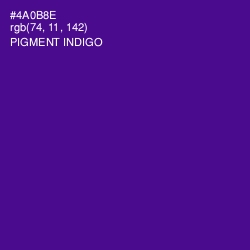 #4A0B8E - Pigment Indigo Color Image