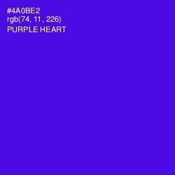 #4A0BE2 - Purple Heart Color Image