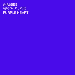 #4A0BEB - Purple Heart Color Image