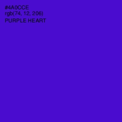 #4A0CCE - Purple Heart Color Image