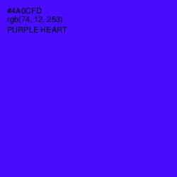 #4A0CFD - Purple Heart Color Image