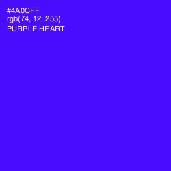 #4A0CFF - Purple Heart Color Image