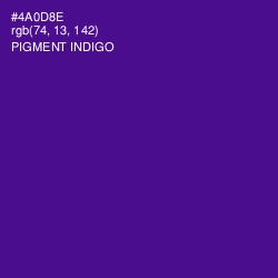 #4A0D8E - Pigment Indigo Color Image