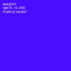 #4A0DFF - Purple Heart Color Image