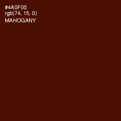 #4A0F00 - Mahogany Color Image