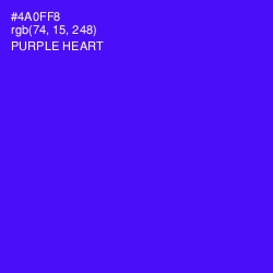 #4A0FF8 - Purple Heart Color Image
