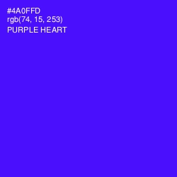 #4A0FFD - Purple Heart Color Image