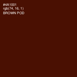 #4A1001 - Brown Pod Color Image