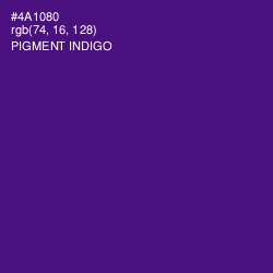 #4A1080 - Pigment Indigo Color Image
