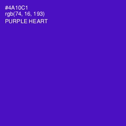#4A10C1 - Purple Heart Color Image