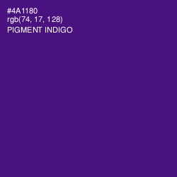 #4A1180 - Pigment Indigo Color Image