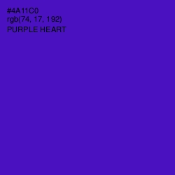 #4A11C0 - Purple Heart Color Image