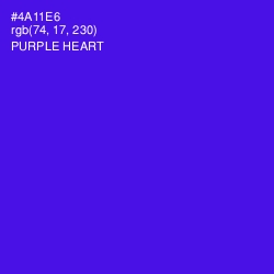 #4A11E6 - Purple Heart Color Image