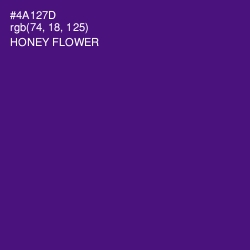 #4A127D - Honey Flower Color Image