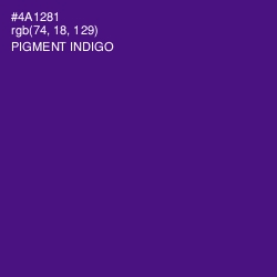 #4A1281 - Pigment Indigo Color Image