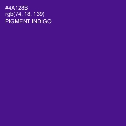 #4A128B - Pigment Indigo Color Image