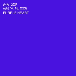 #4A12DF - Purple Heart Color Image