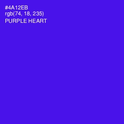 #4A12EB - Purple Heart Color Image