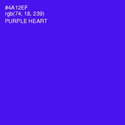 #4A12EF - Purple Heart Color Image
